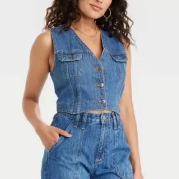 Universal Thread Denim Vest (Plus Size) - Picture 4 of 4